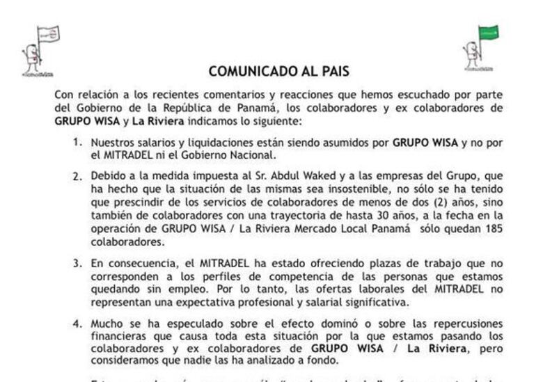 Mitradel calcula que se podría salvaguardar el 65% de los puestos de trabajo del grupo Waked