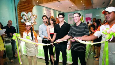 Corte de cinta de Pinkberry