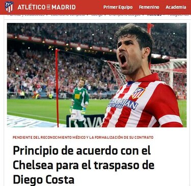 Diego Costa regresa al Atlético de Madrid