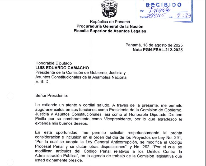 La Asamblea ignora los proyectos anticorrupción; el procurador pide ayuda al diputado Camacho