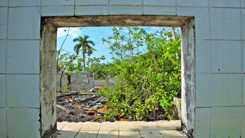 El hospital de Palo Seco en ruinas