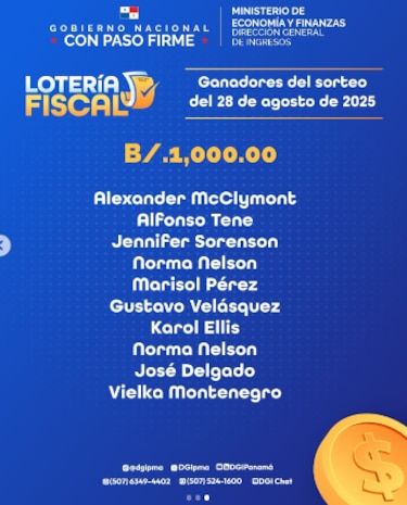 Estos fueron los ganadores del primer sorteo de la Lotería Fiscal
