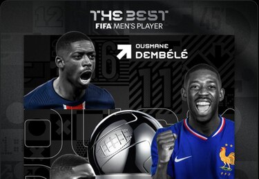 The Best 2025: Ousmane Dembélé se lleva el premio al mejor futbolista de la FIFA