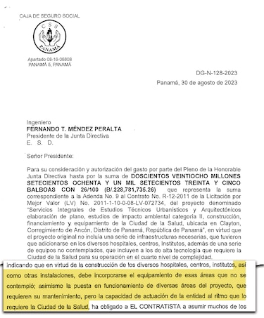 CSS tendrá que asumir pagos por $629.2 millones hasta 2028 por la Ciudad de la Salud