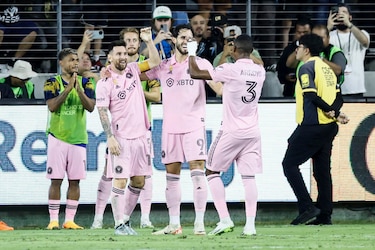 Messi se pasea en Los Ángeles