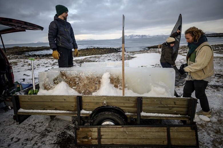 Una tabla de surf de hielo para domar las olas del Ártico