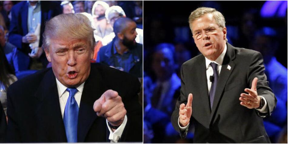 Republicanos encaran debate con Trump rezagado y Bush muy mal en los sondeos