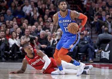 George y Westbrook frenan a Blazers en triunfo del Thunder
