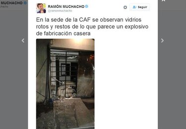 Estalla artefacto explosivo en sede del banco CAF en Caracas