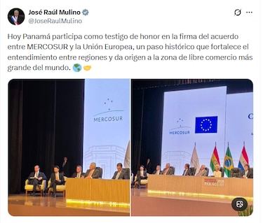 Mulino tras acuerdo entre Mercosur y la Unión Europea: ‘Panamá está para aportar al comercio global’
