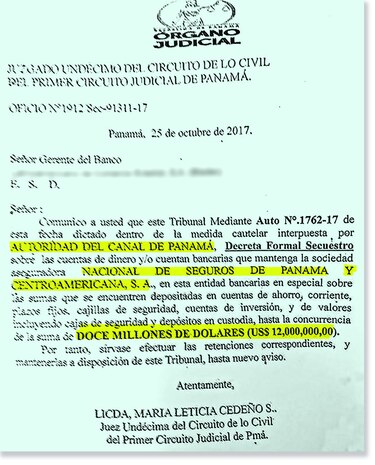 ACP reclama $12 millones a Nacional de Seguros