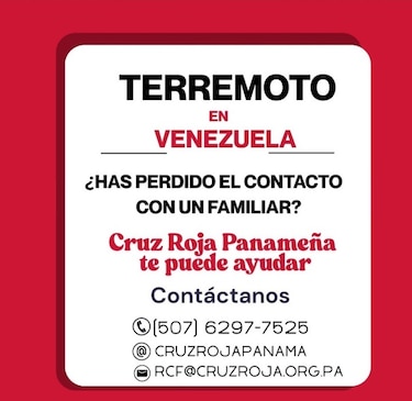 Cancillería de Panamá activa líneas de emergencia para asistir a panameños en Venezuela tras terremoto