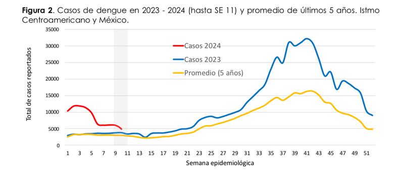 El dengue está al acecho en Panamá: 3 mil 215 casos en 12 semanas epidemiológicas