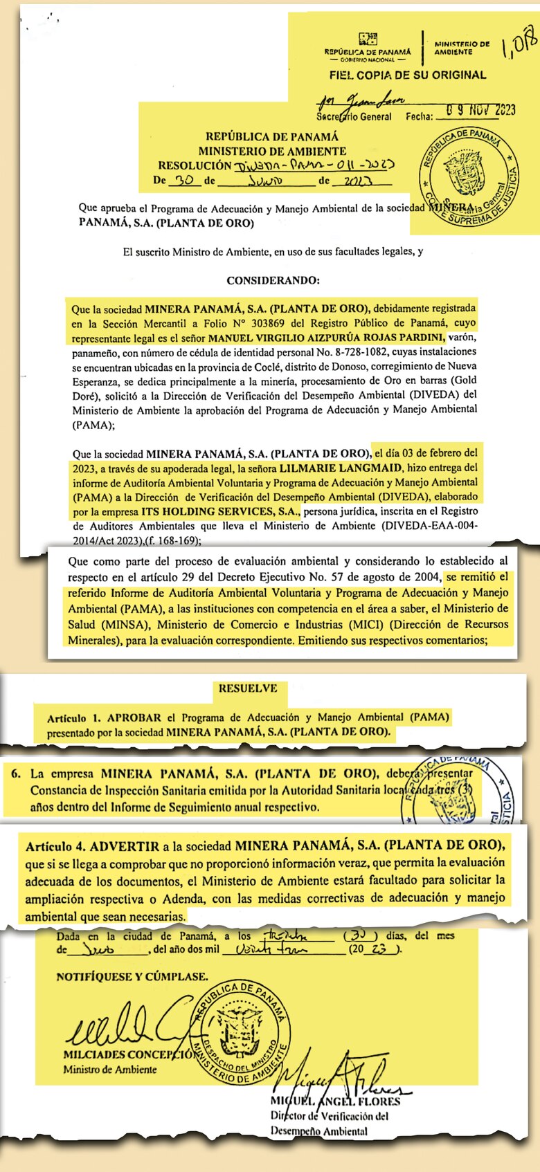 ¿Omisiones o negligencias? Extracción de oro sin supervisión