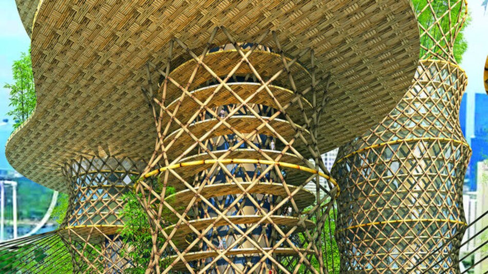 Futuro: edificios de bambú