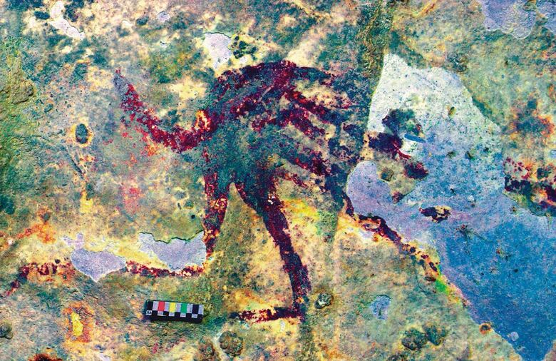 Descubren en Indonesia la obra de arte figurativo más antigua