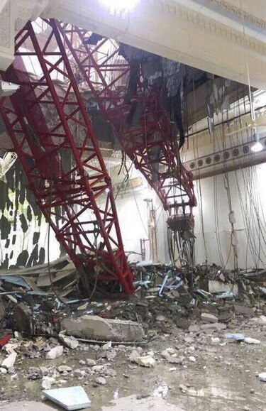 Al menos 107 muertos al caer una grúa en mezquita de La Meca