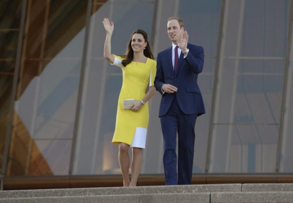 Australia recibe con sol a Catalina, Guillermo y 'baby George'