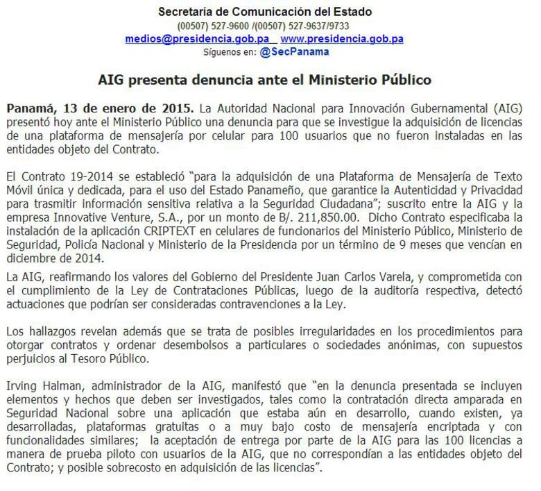 Detectan presuntas irregularidades en la Autoridad de Innovación Gubernamental