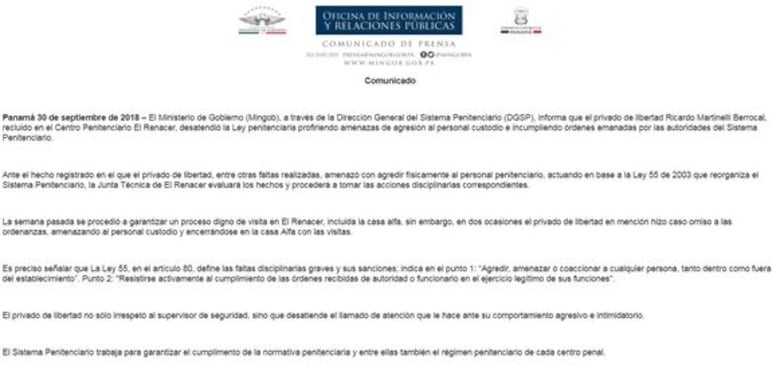 Junta disciplinaria de El Renacer tomará medidas frente al caso del expresidente Martinelli