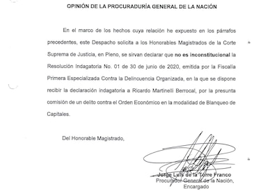Procuraduría: ni hay principio de especialidad ni se violaron las garantías de Martinelli