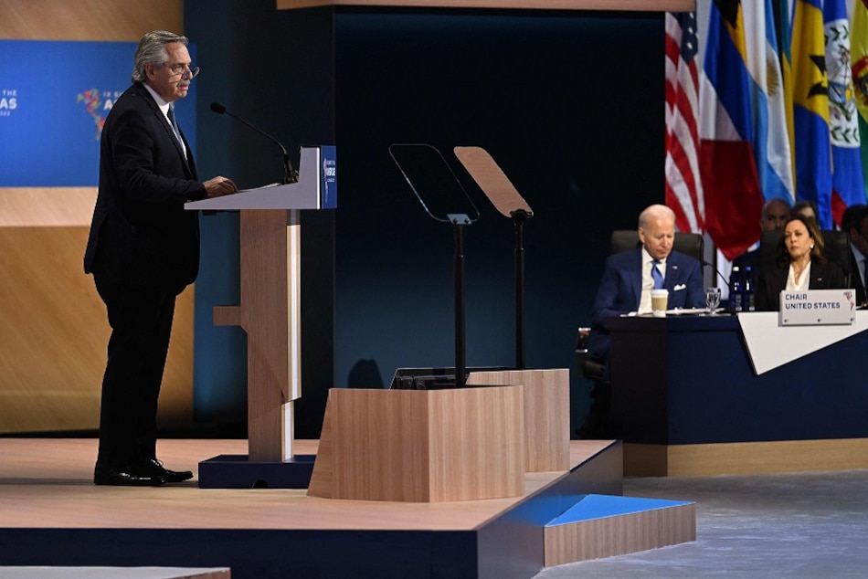 Argentina planta cara a presidente Biden en la Cumbre de las Américas