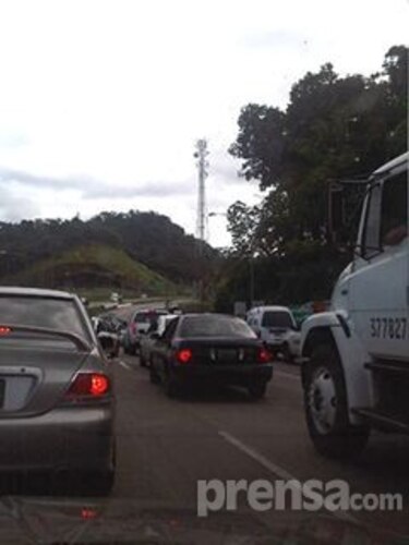 Continúa tranque en Panamá Oeste