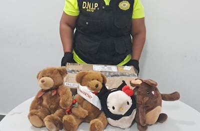 Descubren droga oculta en osos de peluche procedentes de Estados Unidos