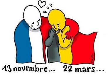 Caricaturistas del mundo reaccionan ante los atentados en Bélgica
