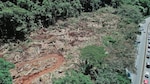 Anegación de carretera, atribuida a deforestación