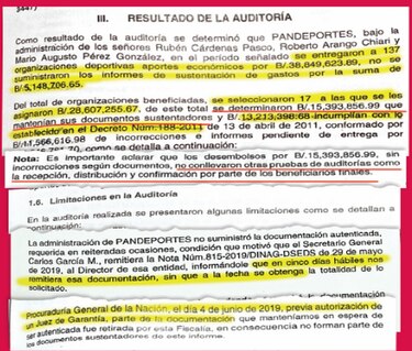 Auditoría del caso Pandeportes concluye sin lesión para el Estado