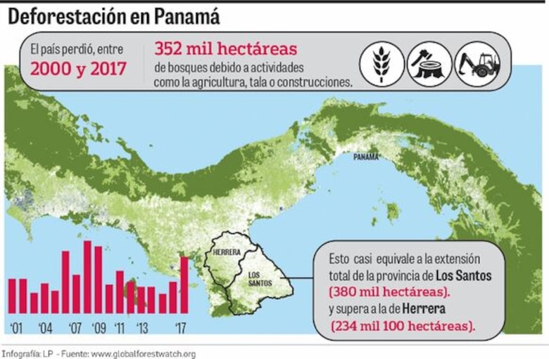 El país perdió 352 mil hectáreas en 18 años