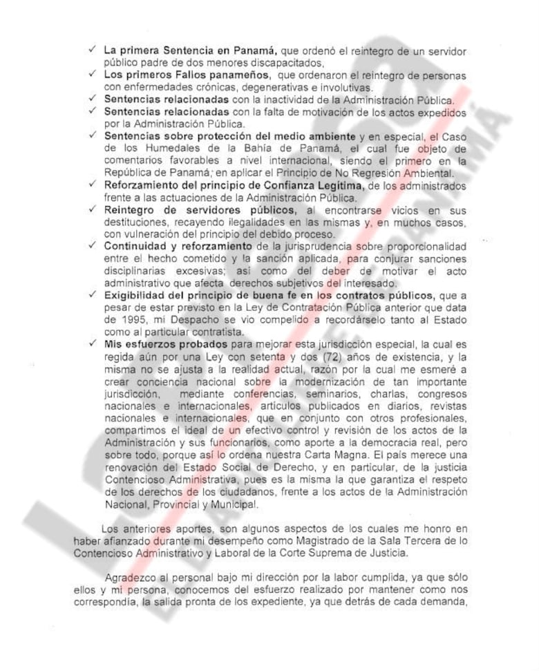 Víctor Benavides renuncia a la Corte Suprema de Justicia