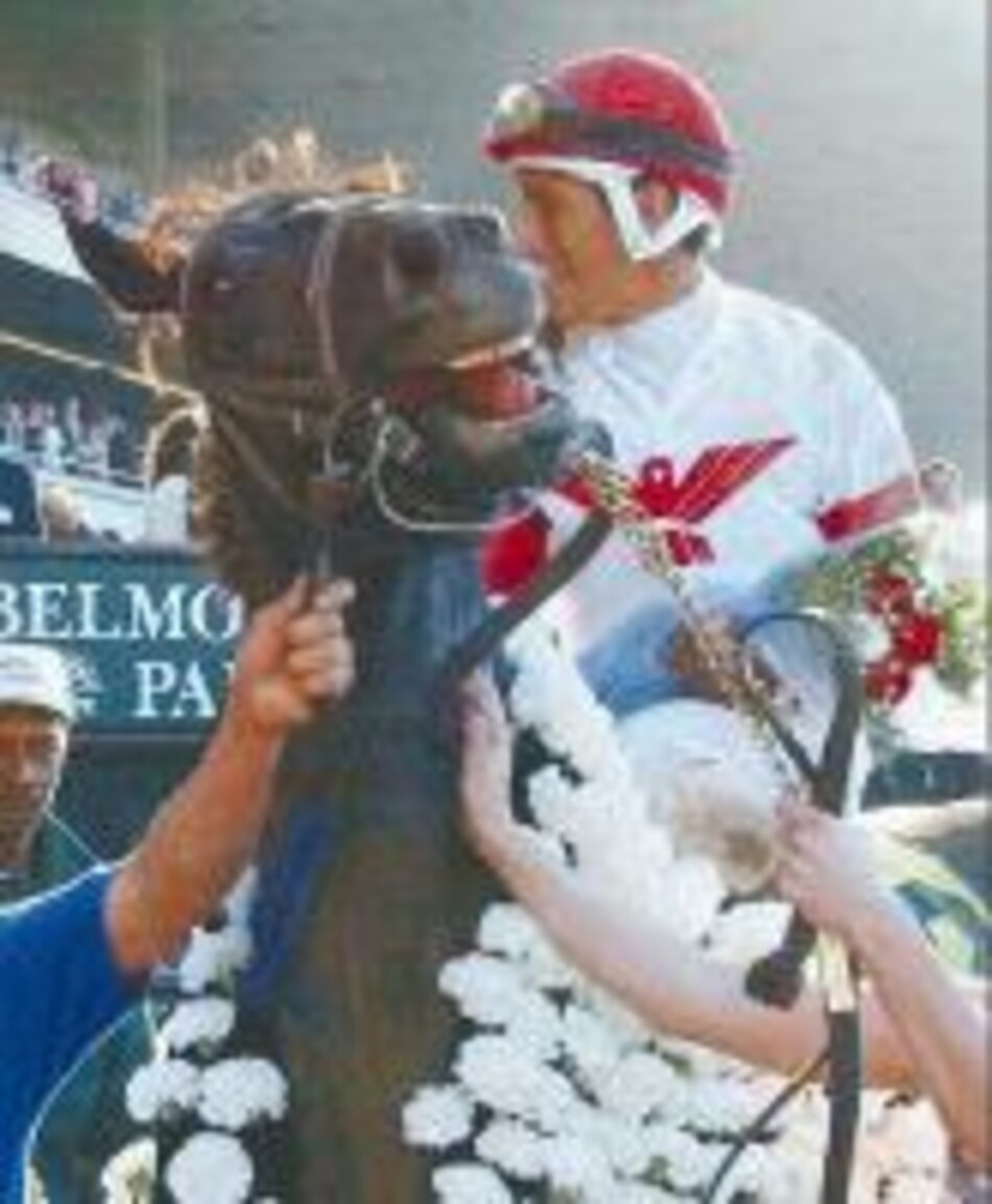 Sarava gana el Belmont y niega a War Emblem triple corona