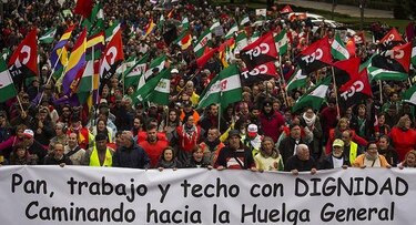 Marchas por la Dignidad toman Madrid para reclamar pan y trabajo