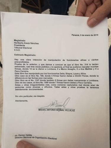 Miguel Antonio Bernal presenta denuncia por supuestas anomalías en recolección de firmas