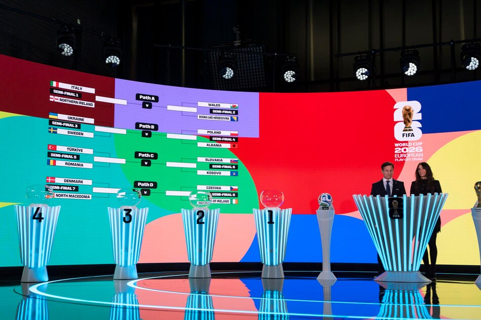 Italia-Irlanda del Norte, Polonia-Albania y Turquía-Rumanía, en la repesca del Mundial