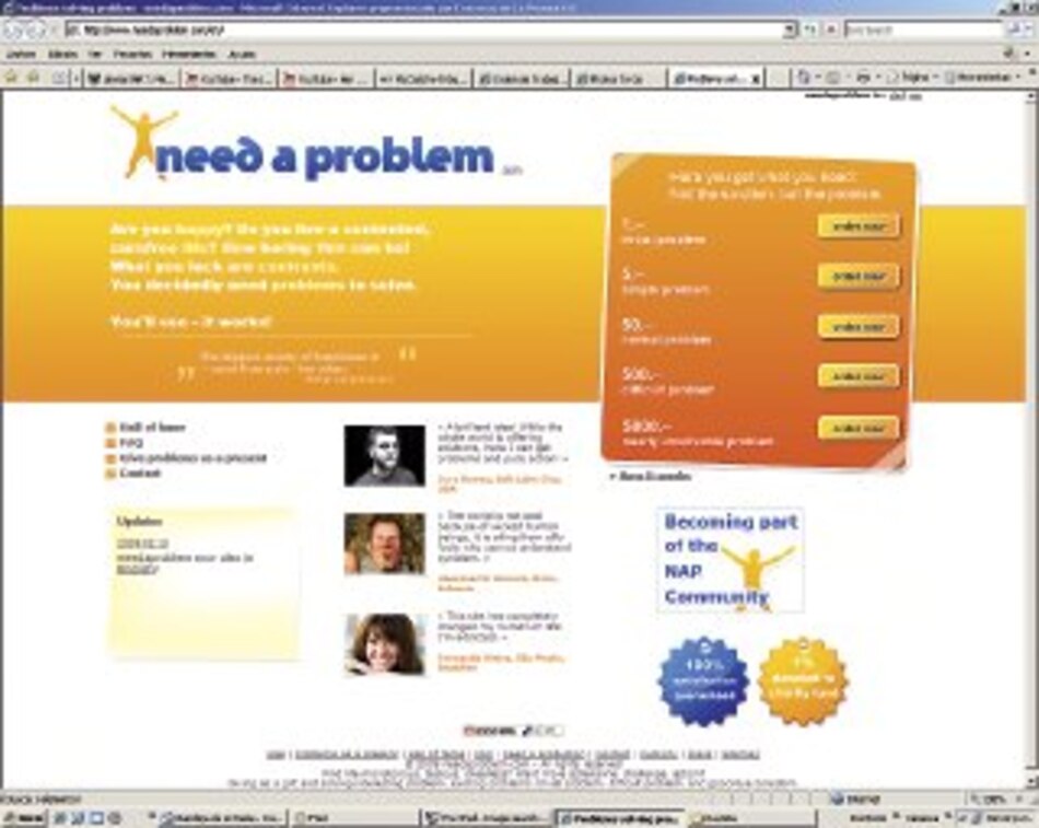 Se venden problemas para la gente feliz