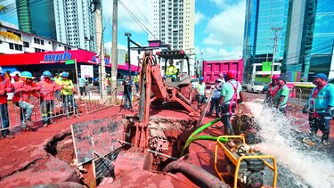 Reparación de tubería acabó 15 horas después de lo previsto