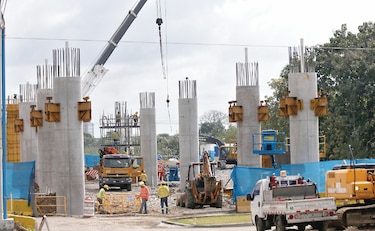 Trabajo del ramal al aeropuerto se reinició con el 12.5% de la fuerza laboral