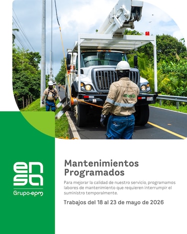Ensa informa los mantenimientos programados del 18 al 23 de mayo de 2026