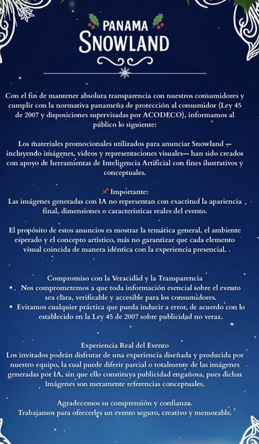 Asistentes denuncian incumplimientos en evento Snowland Panamá; Acodeco inicia pesquisa