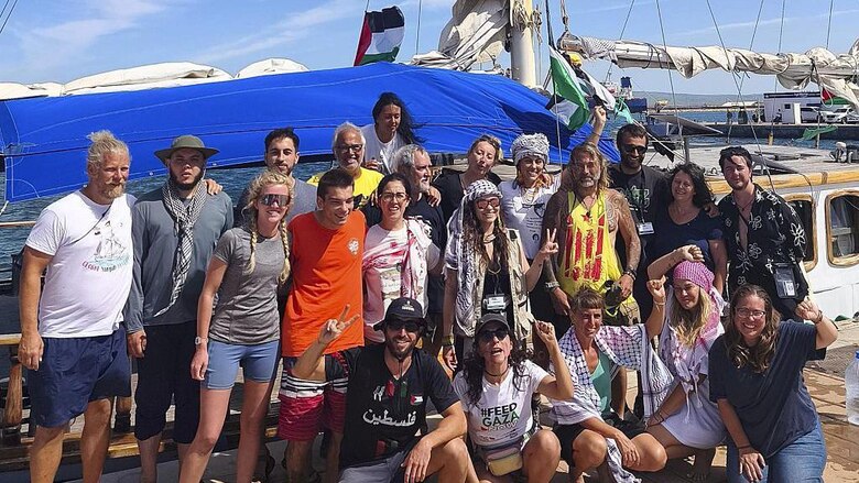 Las imágenes de la flotilla internacional con ayuda humanitaria para Gaza que se acerca a aguas controladas por Israel