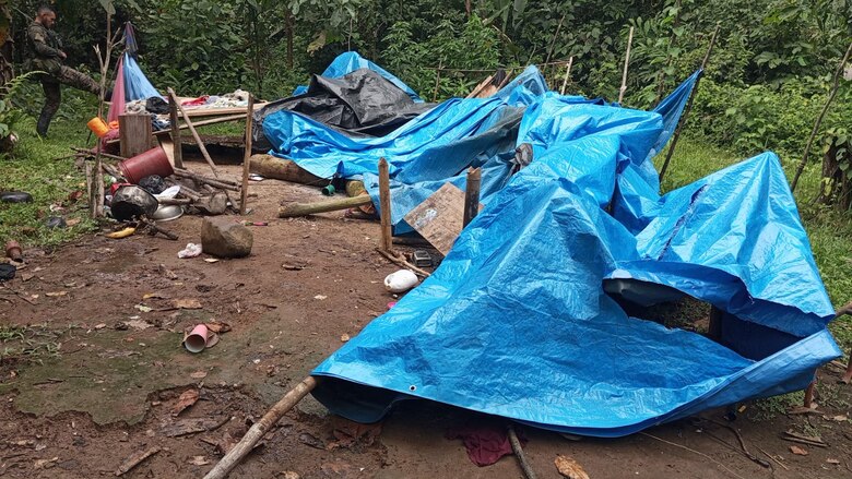 Restos de oro, motobombas y ocho campamentos: lo que encontraron las autoridades en operativo contra la minería ilegal