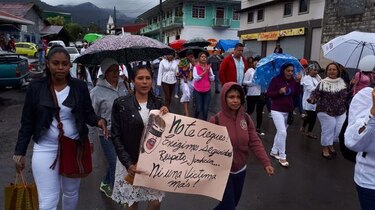 ‘¡No más feminicidios!’, gritaron manifestantes que pedían más seguridad en Boquete