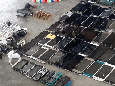 Decomisan arma de fuego, municiones y celulares durante requisa en cárcel Nueva Esperanza de Colón