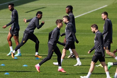 El Real Madrid cierra la preparación con Courtois en el grupo