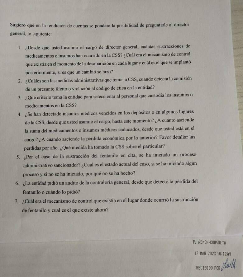 CSS abre ‘procesos administrativos’ por desaparición de fentanilo
