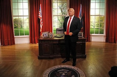Figura de cera de Donald Trump es develada en Londres