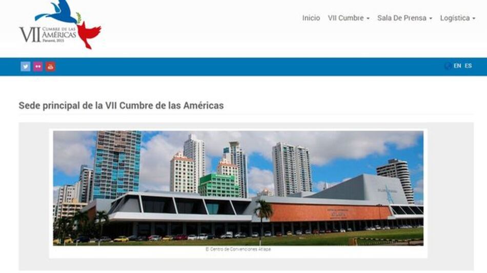 Cancillería panameña activa página web sobre VII Cumbre de las Américas